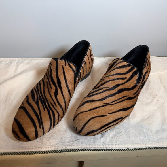 Jimmy Choo Calf Hair Tiger Print Loafer Men's 9.5/10 - Picture 1 of 7
